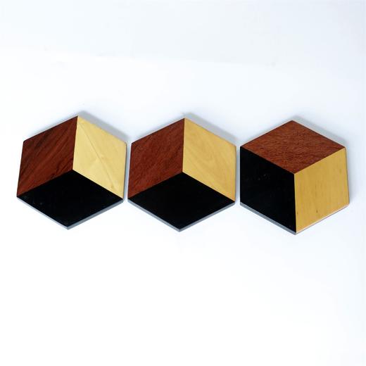 三色拼接几何°杯垫（单个） 商品图0