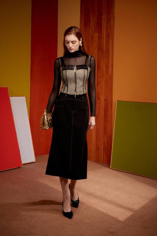 SAFICOO【无边】系列 优雅气质 造型感十足鱼尾半裙 商品图0