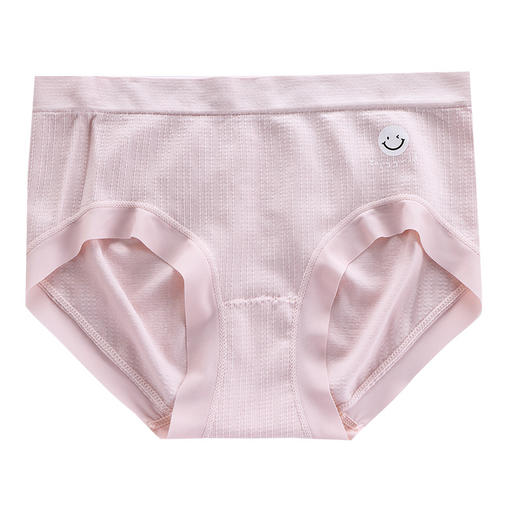 【6条 独立包装】日系冰晶笑脸少女内裤，触发你心中的少女情怀，时尚中腰蚕丝裆三角裤，学生们的最爱！加宽臀部，牢牢包臀，舒适透气，拒绝卡档！ 商品图5