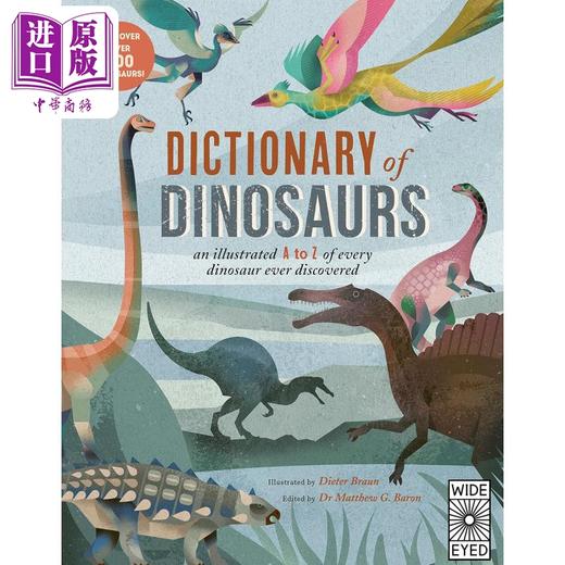 【中商原版】恐龙字典 Dictionary of Dinosaurs 英文原版 儿童科普绘本 动物知识百科图书 进口儿童读物 自然科学读本6岁以上 商品图0