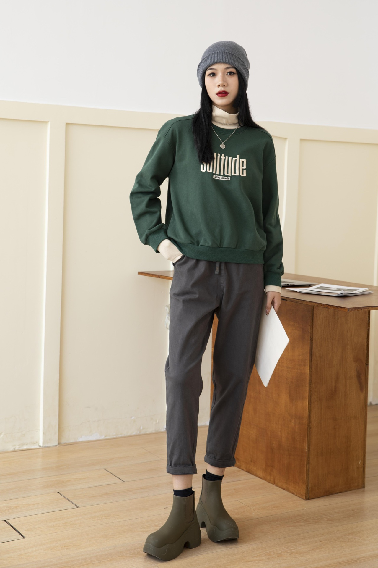 322266#系带休闲长裤