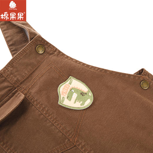 棉果果专柜同款春季新品男童女童斜纹水洗棉背带裤M112204224069 商品图4