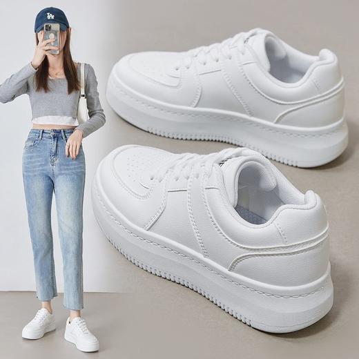 ZHR休闲鞋女2024春季新款百搭ins厚底潮流学生软底舒适运动风板鞋 商品图0