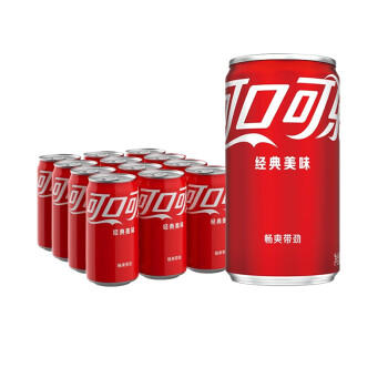 可口可乐（Coca-Cola）汽水 碳酸饮料 200ml*12罐  迷你摩登罐 新老包装随机发货 商品图0