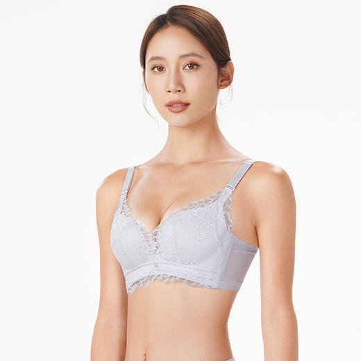 都市丽人聚拢升杯五星导流杯内衣女蕾丝文胸BC杯适穿3/4杯B中厚C薄款树脂胶圈四排扣YB41A1 商品图4