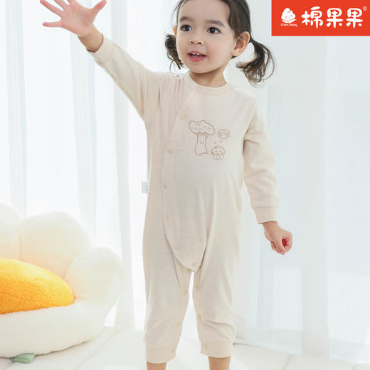 商场同款棉果果春秋款新疆彩棉偏襟连体衣哈衣M101720122004 商品图1