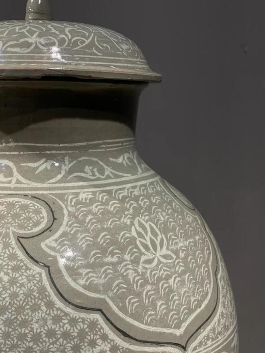 象嵌青瓷莲瓷游鱼纹大盖罐，顺丰包邮 商品图8