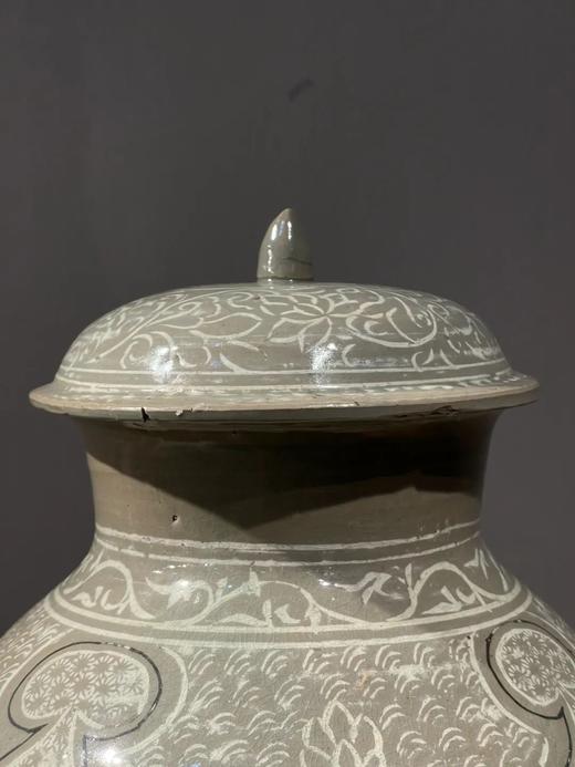 象嵌青瓷莲瓷游鱼纹大盖罐，顺丰包邮 商品图10