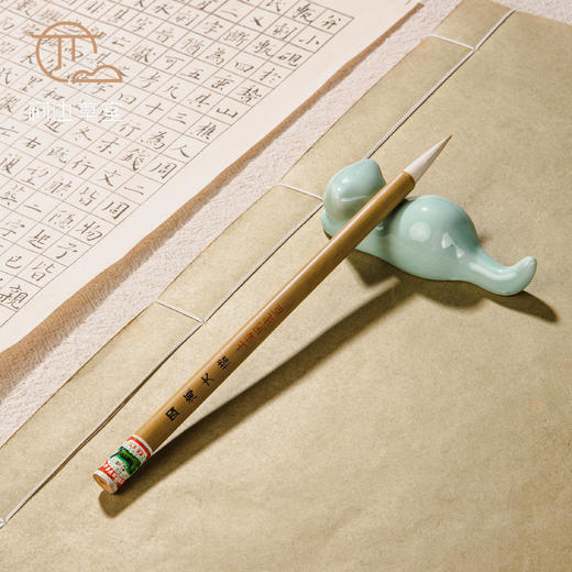 90年代上海周虎臣制四海大楷老毛笔 商品图6