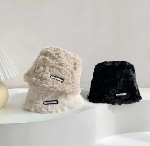 ✨【HLUOS纯色毛绒水桶帽】✅超可爱女秋冬时尚仿兔✨毛潮流盆帽，🔺舒服柔软，🔺帽型宽阔、🔺有颜值、🔺温暖呵护、🔺爱不释手的一款帽子🌸 商品图0