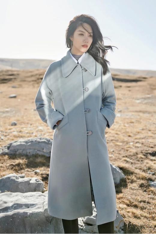 LA CRAWFISH 气质毛呢大衣宽松休闲款外套 14738 商品图0