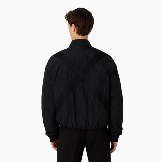 EMPORIO ARMANI 阿玛尼 男士徽标细节立领拉链羽绒服 黑色 6R1B84 1NHMZ 0066 商品图2