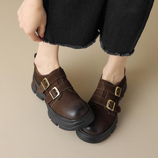 春季新款，厚底圆头真皮单鞋MDY-M3220-2 商品图3