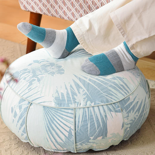 水墨花卉系列坐墩客厅飘窗懒人沙发蒲团复古龙粒子坐垫 商品图0