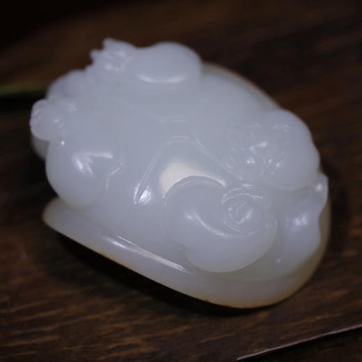 和田玉（羊脂白玉）挂件-- 龙龟 28.97g 商品图5