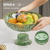 【轻奢金边水果盘】家用沥水托盘透明高脚盘 客厅干果盘零食坚果摆放盘 商品缩略图1