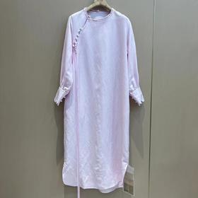 【线上专属】圆领斜襟连衣裙（23707243-盈盈）