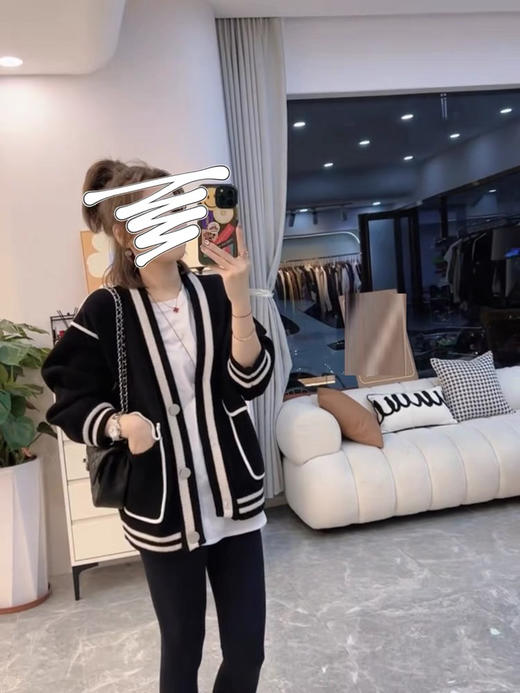 珍珠尼撞色加厚外套 商品图7