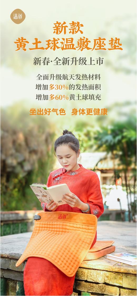 新款黄土球温敷座垫 ，增加30%发热面积，增加60%黄土球填充 商品图1