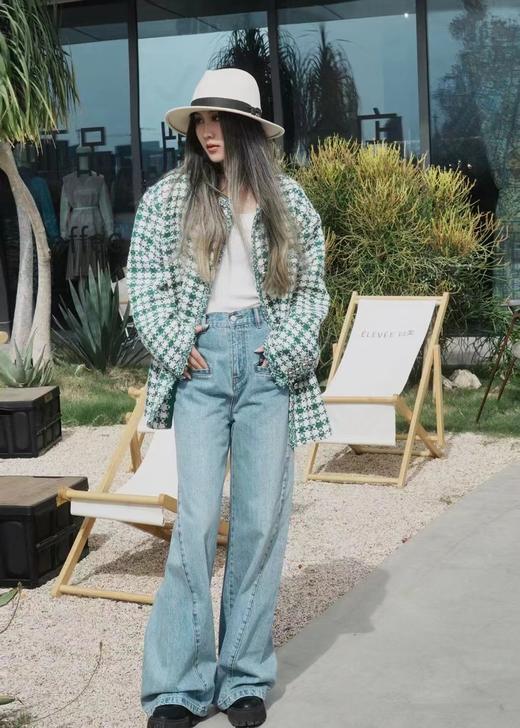 粗花呢双排口袋小香风外套 商品图1