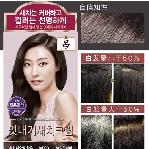 려 멋내기새치크림염색약 짙은갈색4N120g 商品图0