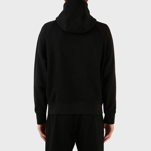 EMPORIO ARMANI 阿玛尼 男士棉质老鹰徽标连帽运动卫衣 黑色 6R1ME4 1JWPZ 00B4 商品图3