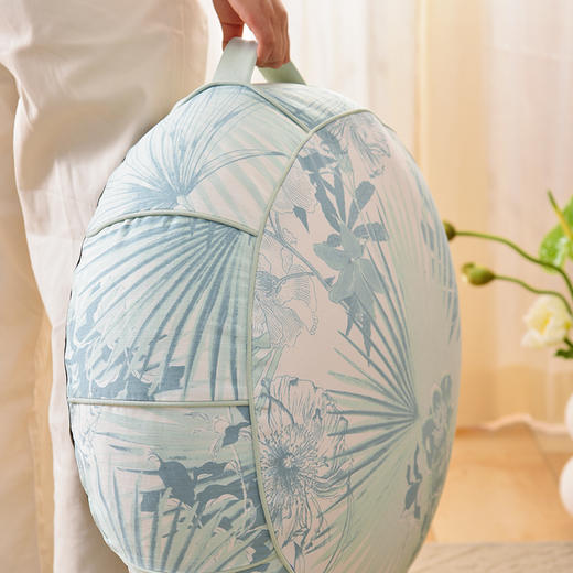 水墨花卉系列坐墩客厅飘窗懒人沙发蒲团复古龙粒子坐垫 商品图1