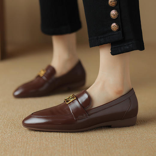 春季新款，真牛皮亮面尖头小皮鞋NX-8080 商品图6