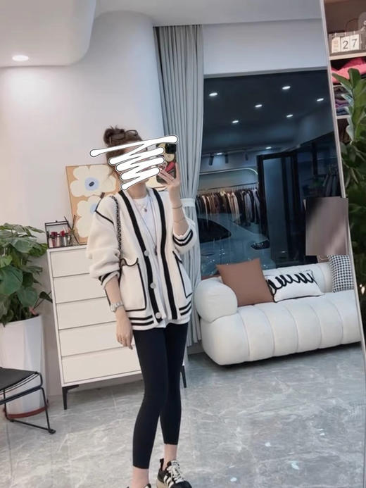 珍珠尼撞色加厚外套 商品图6