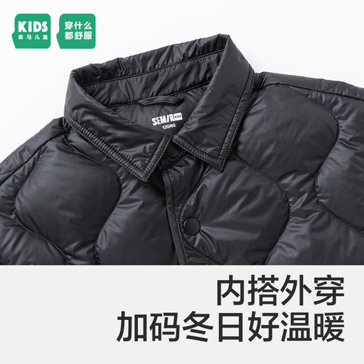 森马儿童童装羽绒服年新款男童时尚宽松外套女童轻便保暖冬装 商品图2