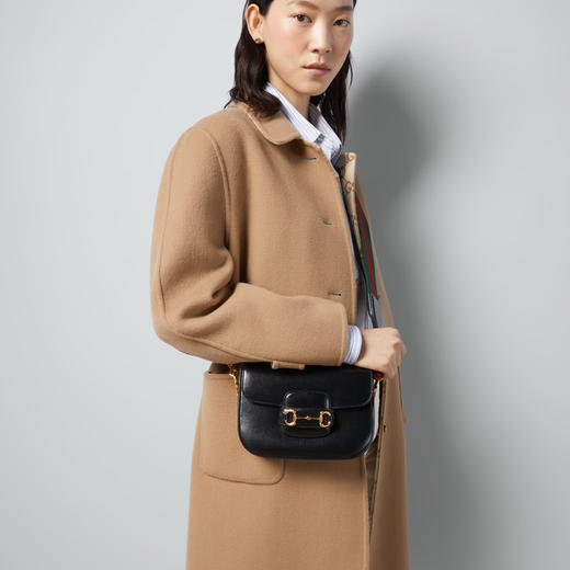 GUCCI 古驰 女士 马衔扣 1955 迷你单肩包（配可拆卸双肩带）黑色 658574 18YSG 1060 商品图3