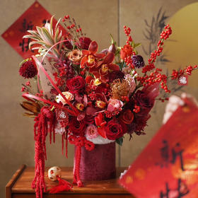 《福气满满》冬青粉菠萝大花蕙兰年宵花