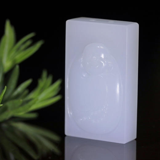 和田玉（羊脂白玉）玉牌挂件--玉佛21.63g 商品图2
