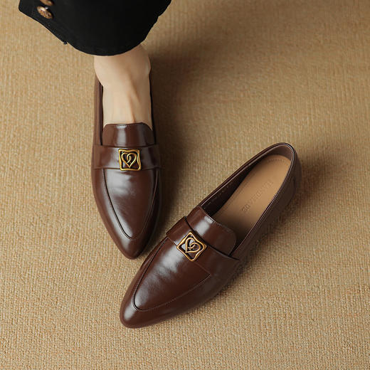 春季新款，真牛皮亮面尖头小皮鞋NX-8080 商品图11