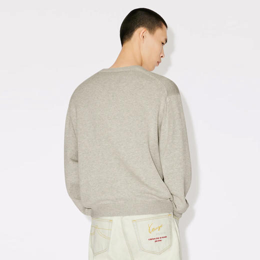 KENZO 高田贤三 男士大海棠花虎头徽标印花圆领长袖针织衫 灰色 FD65 PU429 3BB 93 商品图2