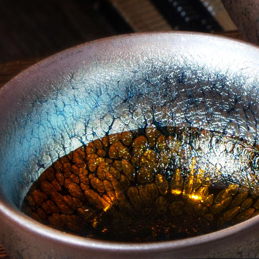 《如意双福银盏套装》建盏镶银茶具 家用办公工夫茶杯套装 茶杯大气礼盒装送礼佳品 商品图2