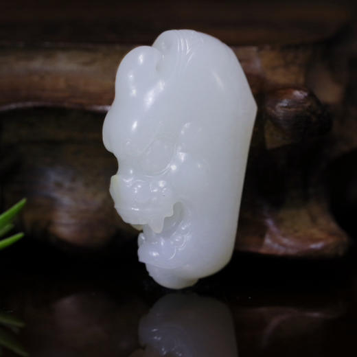 和田玉（白玉）籽料挂件--兽面18.2g 商品图7