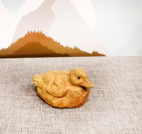 小鸭子°黄杨木小摆件