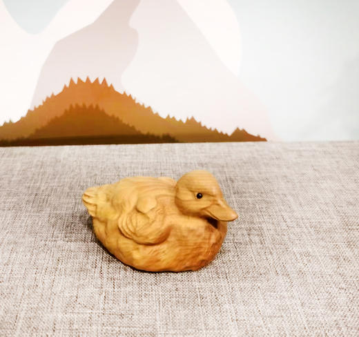 小鸭子°黄杨木小摆件 商品图0