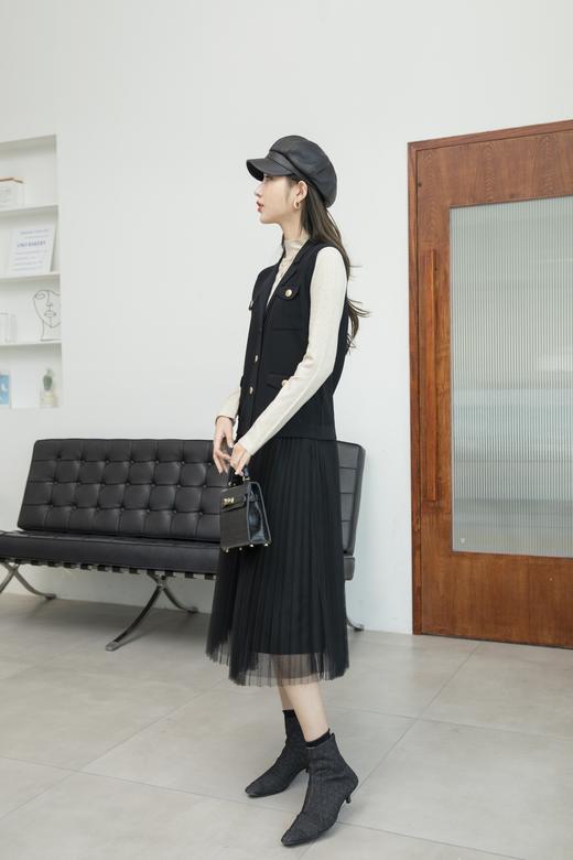 LS1054#V领针织马甲 商品图1