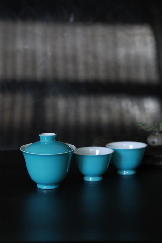 新款盖碗三件套（蓝色） 商品图0