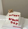 【优品系列】---方形蛋糕【简约小熊生日快乐】 商品缩略图0