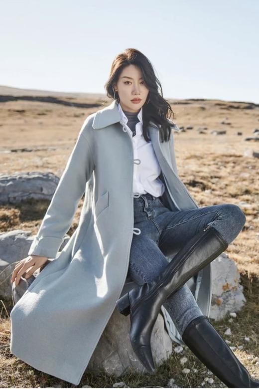 LA CRAWFISH 气质毛呢大衣宽松休闲款外套 14738 商品图2