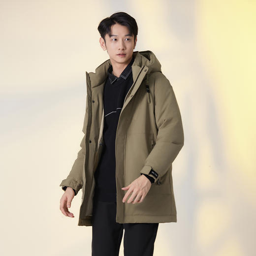 【马国明同款】HXTIDE 冬季长款带帽羽绒服新国标90绒/Y100340019101/02 商品图1