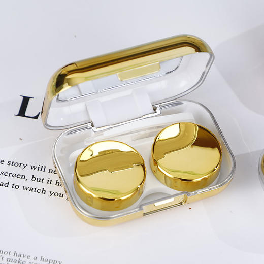 新款  SY-A-051 轻奢镀金隐形眼镜伴侣盒  美瞳盒 商品图4
