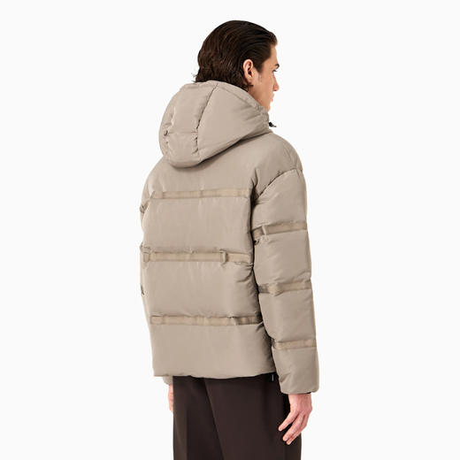 EMPORIO ARMANI 阿玛尼 男士防水羽毛填充连帽羽绒服 灰色 6R1B90 1NCFZ 0643 商品图2