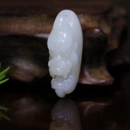 和田玉（白玉）籽料挂件--兽面18.2g 商品图8