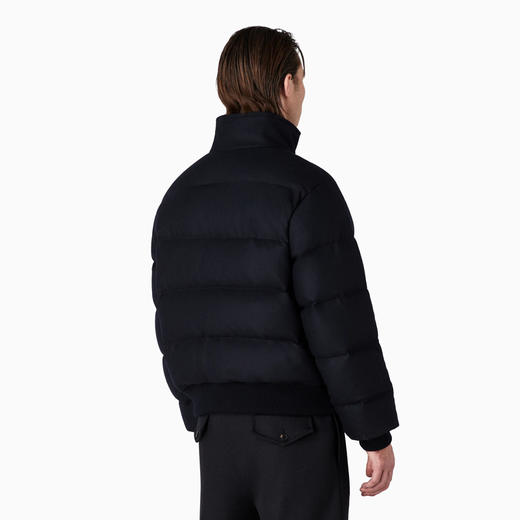 EMPORIO ARMANI 阿玛尼 男士羊毛混纺绗缝全拉链羽绒服 深蓝色 6R1B7R 1K23Z 0922 商品图2
