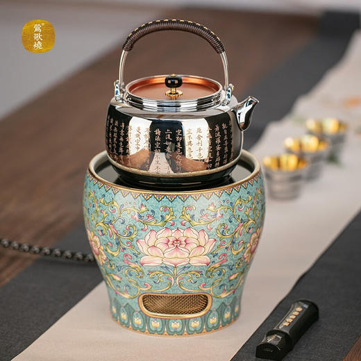 莺歌烧般若心经壶316不锈钢壶心经壶食品级烧水煮茶壶电陶炉煮 袋形山水壶【厂家直发】 商品图4