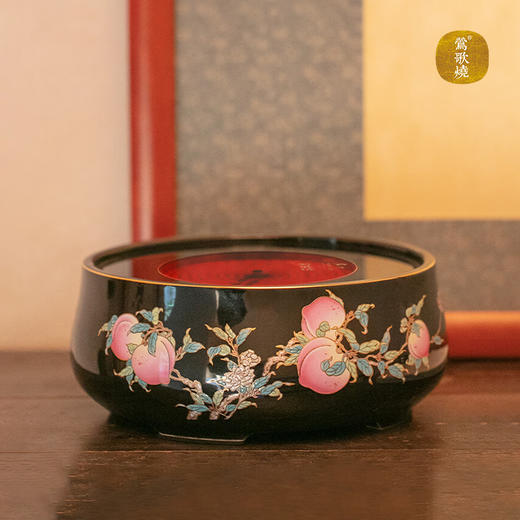 莺歌烧五桃献寿电陶炉轻音茶炉家用煮茶炉泡茶烧水煮茶器【厂家直发】 商品图0